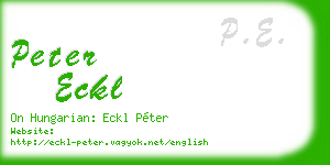 peter eckl business card