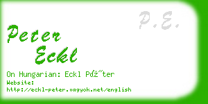 peter eckl business card